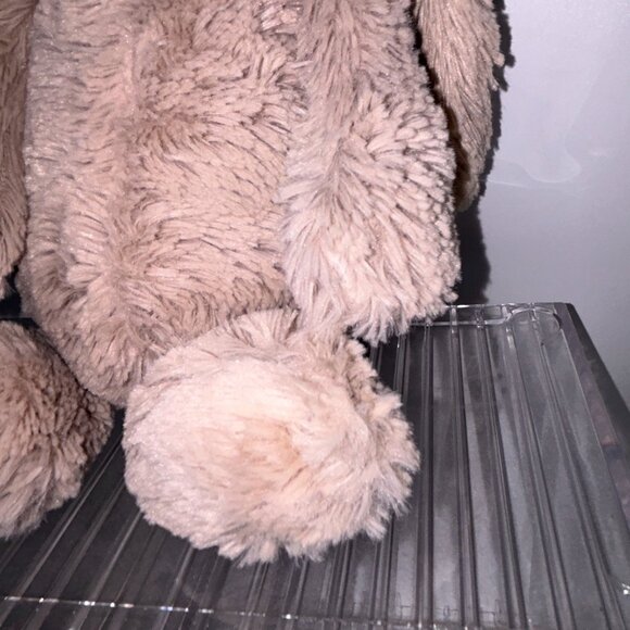 Jellycat Bashful Bunny Gray Fur Plush White Tail Fresh and Clean 11" Tall - Picture 3 of 13